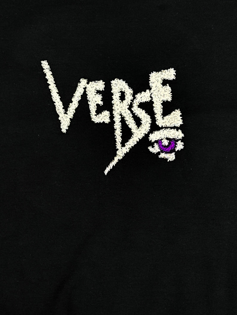 Stipple Embroidered Logo Crewneck