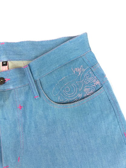 bubblegum blue jorts