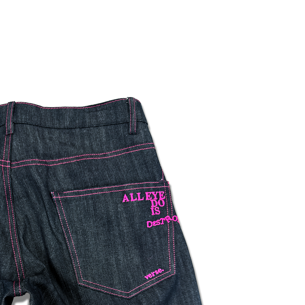 'destroy' flare jeans