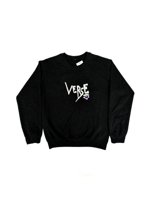 Stipple Embroidered Logo Crewneck
