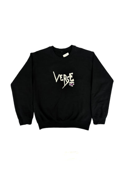 Stipple Embroidered Logo Crewneck